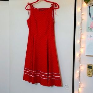 Hearts & Roses Polka Dot Swing Dress